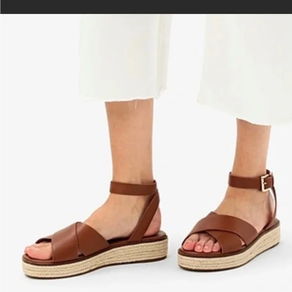 Michael Kors Abbot Sandals Wedge Espadrille - Picture 1 of 10